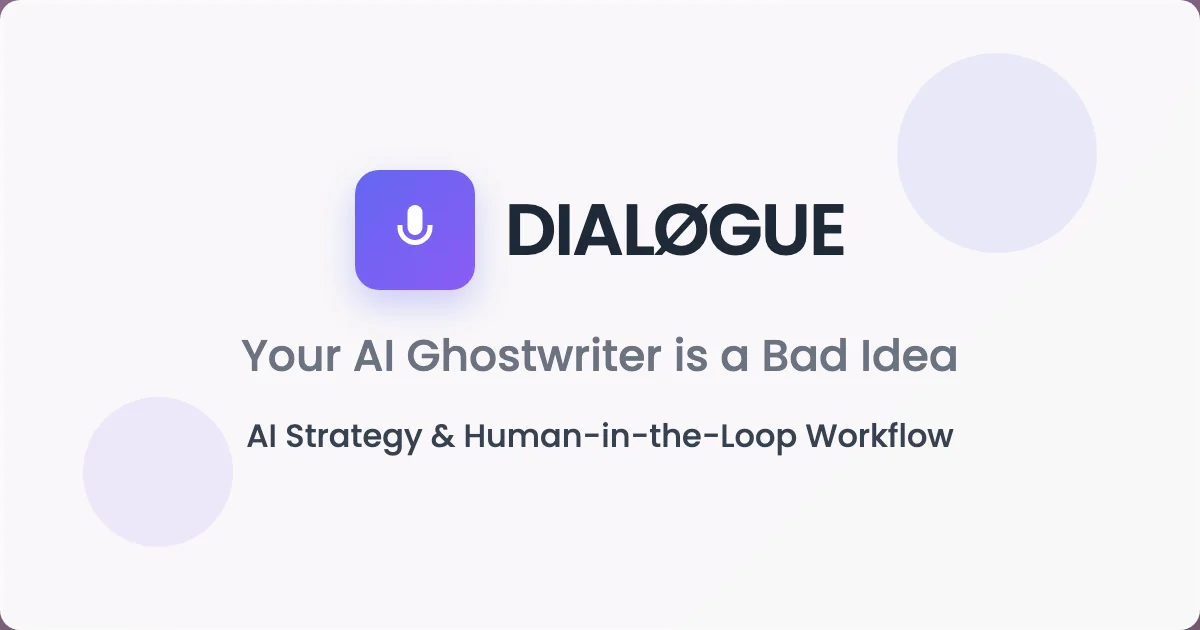 Your AI Ghostwriter is a Bad Idea. Here's How to Use an AI 'Thought Partner' Instead