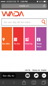 wada.vn homepage mobile version