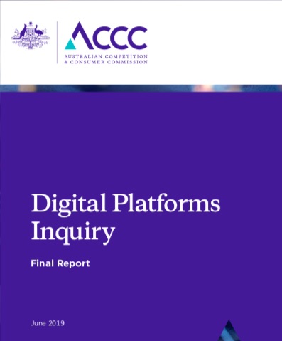 Digital platform inquiry by Australia Competition and Consumer Commission