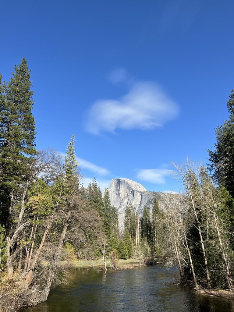 half dome photo from the sentinel bridge apr 2022