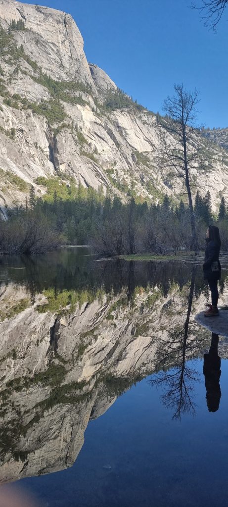 mirror lake yosemite park without enough sun light apr 2022