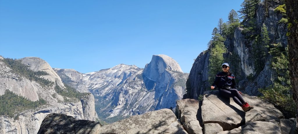 view from the glacier point trail half way up apr 2022