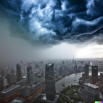 dangerous storm is coming to Shanghai China