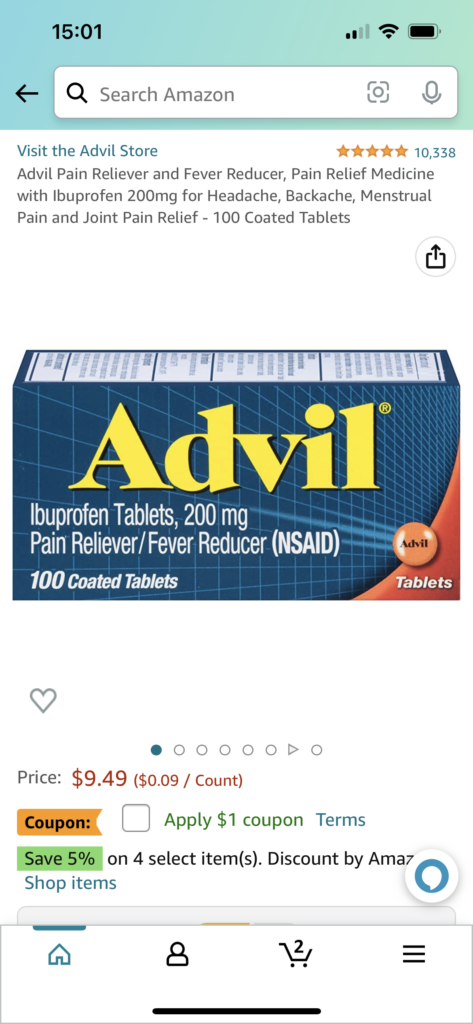 advil price on amazon feb 2023