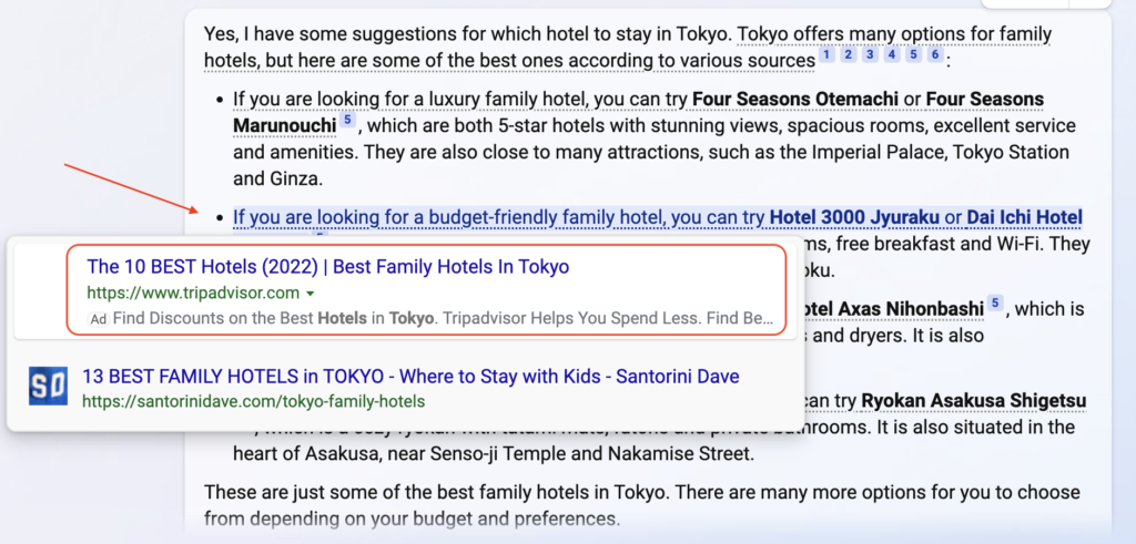 best hotels in Tokyo ads from Bing Feb 2023 2