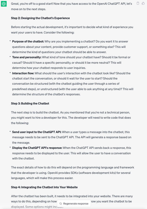 step 2 to step 4 guide by chatGPT for chandlernguyen chatbot
