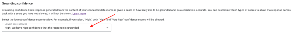 Google-Gen-AI-App-Builder-grounding-confidence