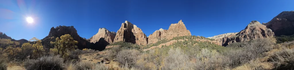 Court of the Patriarchs Zion National Park thanksgiving 2023