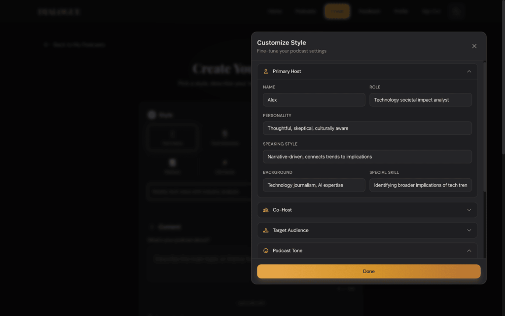 DIALØGUE podcast styles